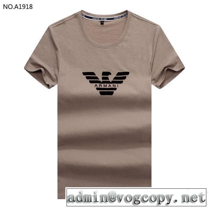 2019春夏の大注目トレンド 人気ストリートブランド新品 ARMANI アルマーニ 半袖Tシャツ 3色可選