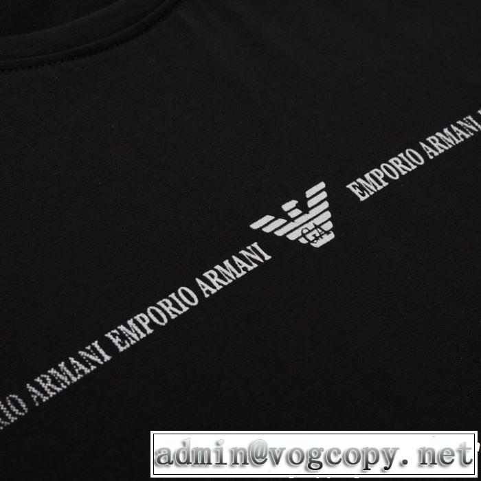 魅力的なカラー使い ARMANI アルマーニ 半袖Tシャツ 3色可選 大人カジュアル夏ファッション2019
