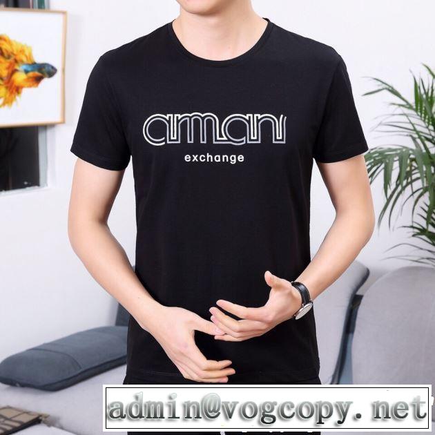 ARMANI アルマーニ 半袖Tシャツ 3色可選 素敵なスタイルで夏の定番 2019年春夏のトレンドアイテム