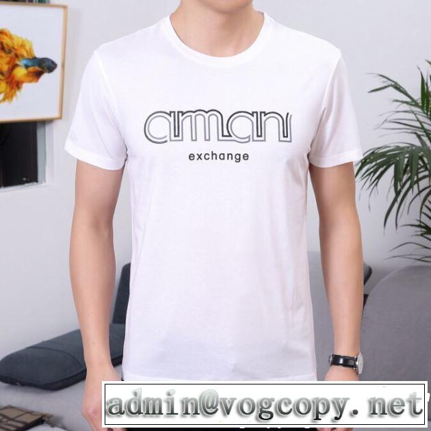ARMANI アルマーニ 半袖Tシャツ 3色可選 素敵なスタイルで夏の定番 2019年春夏のトレンドアイテム