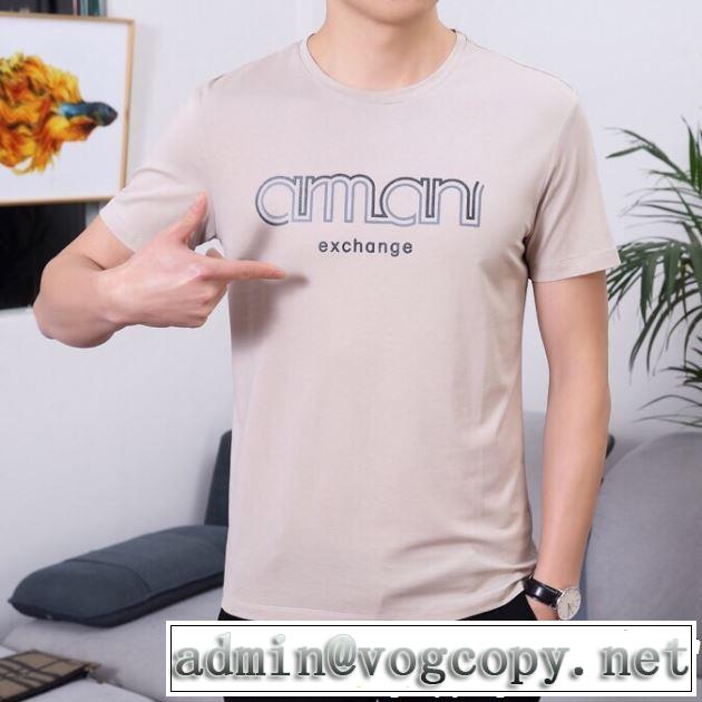ARMANI アルマーニ 半袖Tシャツ 3色可選 素敵なスタイルで夏の定番 2019年春夏のトレンドアイテム