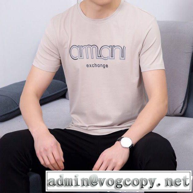 ARMANI アルマーニ 半袖Tシャツ 3色可選 素敵なスタイルで夏の定番 2019年春夏のトレンドアイテム