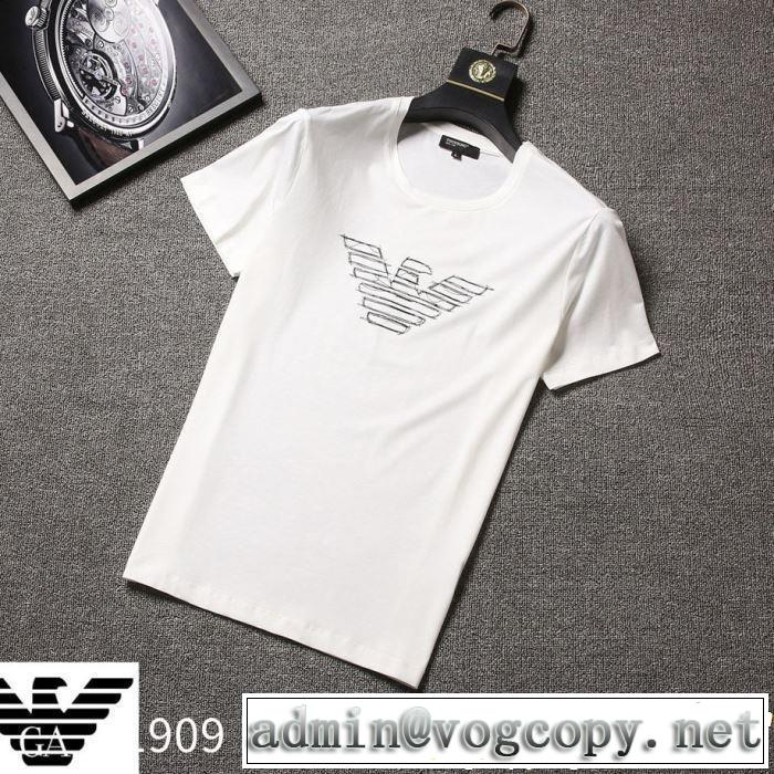 今季流行りの人気新作 2019年の夏のマスト 春夏らしい華やか ARMANI アルマーニ 半袖Tシャツ 3色可選