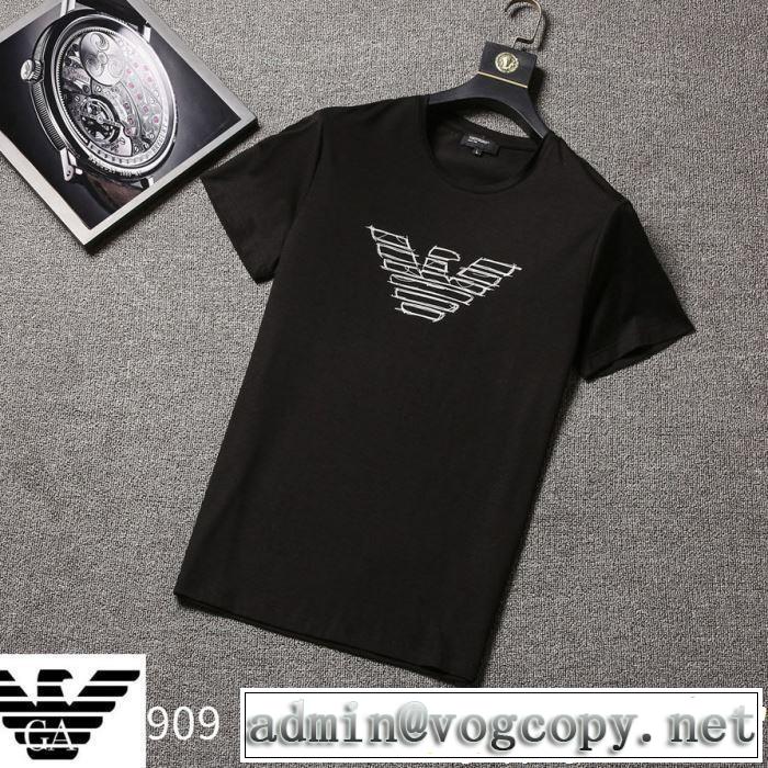 今季流行りの人気新作 2019年の夏のマスト 春夏らしい華やか ARMANI アルマーニ 半袖Tシャツ 3色可選