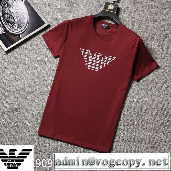 今季流行りの人気新作 2019年の夏のマスト 春夏らしい華やか ARMANI アルマーニ 半袖Tシャツ 3色可選