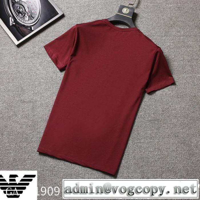 今季流行りの人気新作 2019年の夏のマスト 春夏らしい華やか ARMANI アルマーニ 半袖Tシャツ 3色可選