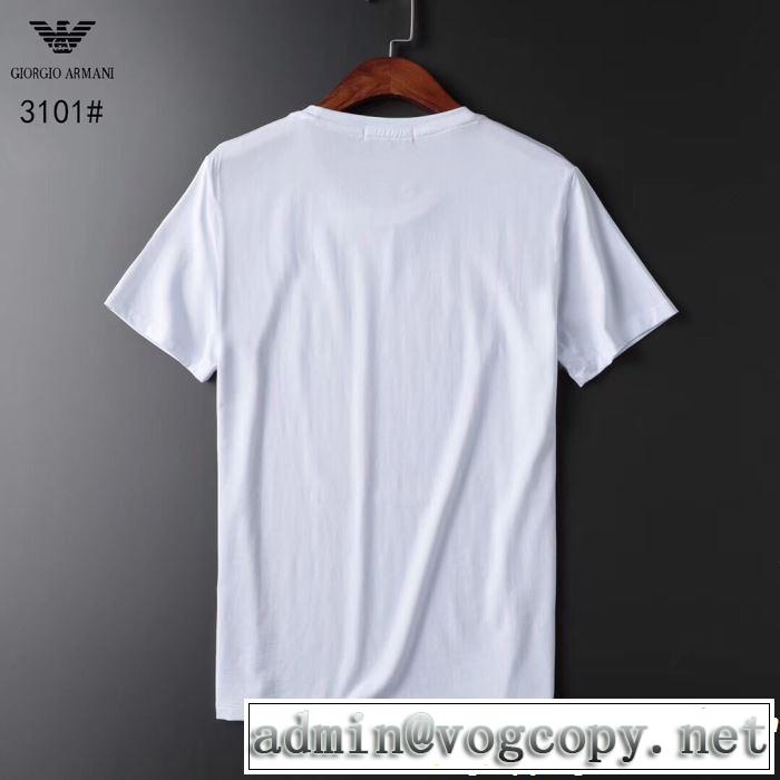 目を引く春夏トップス ARMANI アルマーニ 半袖Tシャツ 3色可選 2019春夏も引き続き人気セール