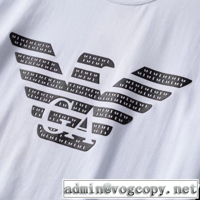 目を引く春夏トップス ARMANI アルマーニ 半袖Tシャツ 3色可選 2019春夏も引き続き人気セール