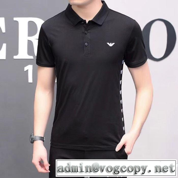 ベストはキレイめな印象に ARMANI アルマーニ 半袖Tシャツ 2色可選 2019夏ファション新品