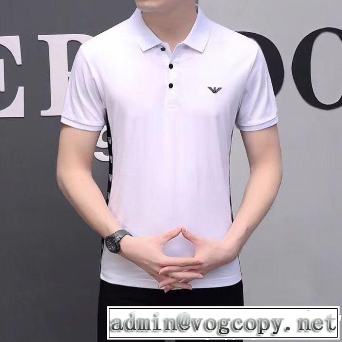ベストはキレイめな印象に ARMANI アルマーニ 半袖Tシャツ 2色可選 2019夏ファション新品