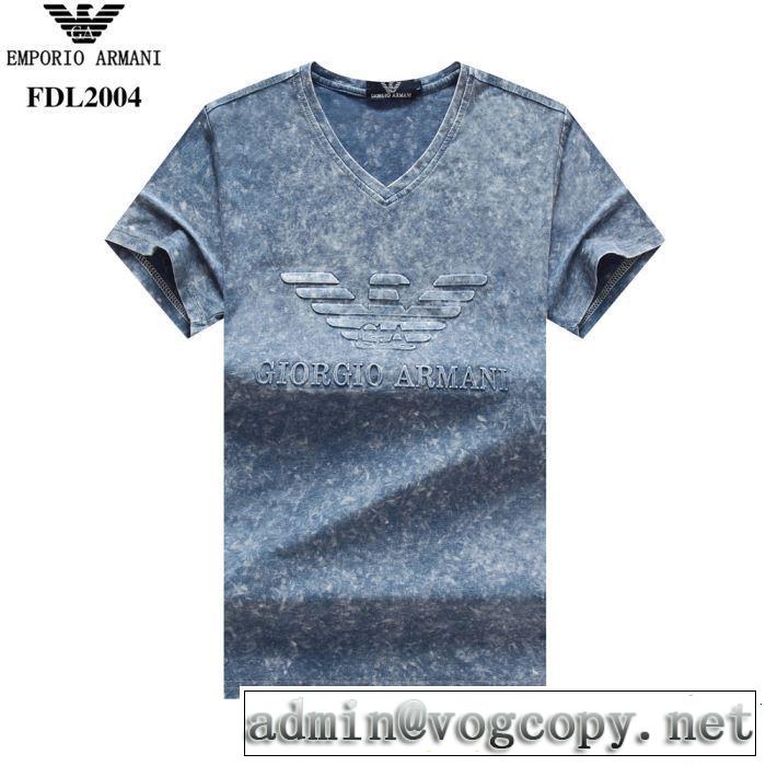 4色可選 半袖Tシャツ 2019年春夏のトレンドアイテム 季節感をプラス人気商品 ARMANI アルマーニ