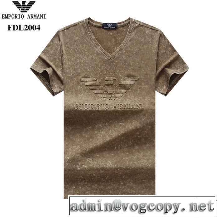 4色可選 半袖Tシャツ 2019年春夏のトレンドアイテム 季節感をプラス人気商品 ARMANI アルマーニ