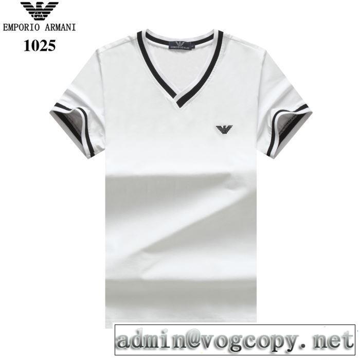 2019年の春夏に着たい 季節をまたい新作アイテム ARMANI アルマーニ 半袖Tシャツ 4色可選