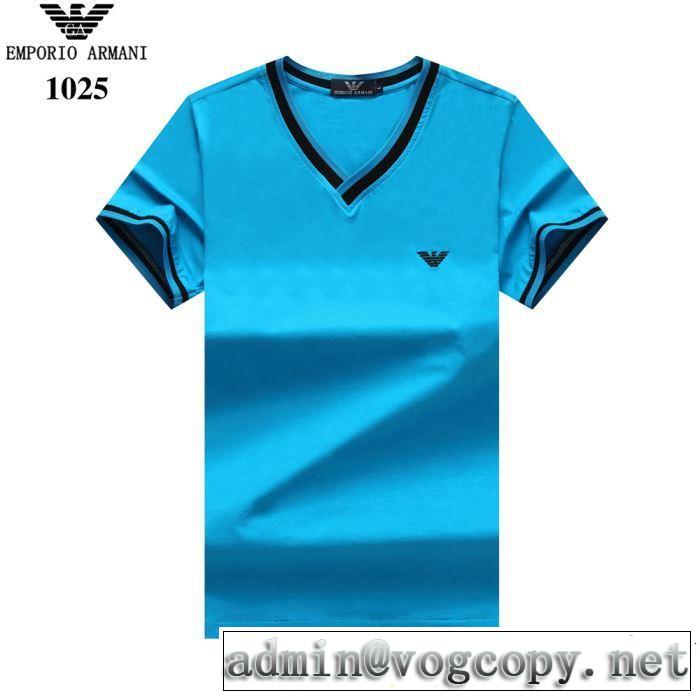 2019年の春夏に着たい 季節をまたい新作アイテム ARMANI アルマーニ 半袖Tシャツ 4色可選