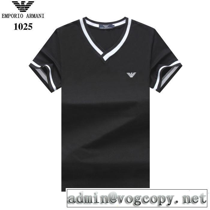 2019年の春夏に着たい 季節をまたい新作アイテム ARMANI アルマーニ 半袖Tシャツ 4色可選
