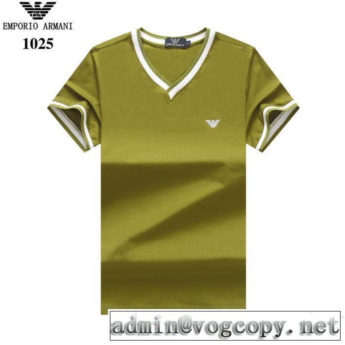 2019年の春夏に着たい 季節をまたい新作アイテム ARMANI アルマーニ 半袖Tシャツ 4色可選