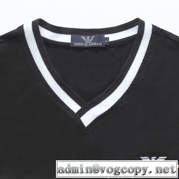 2019年の春夏に着たい 季節をまたい新作アイテム ARMANI アルマーニ 半袖Tシャツ 4色可選
