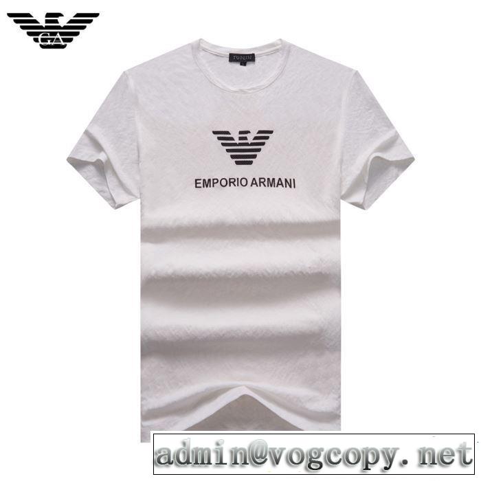 2019年春夏流行ファッション 大人の可愛さを引き立て ARMANI アルマーニ 半袖Tシャツ 3色可選