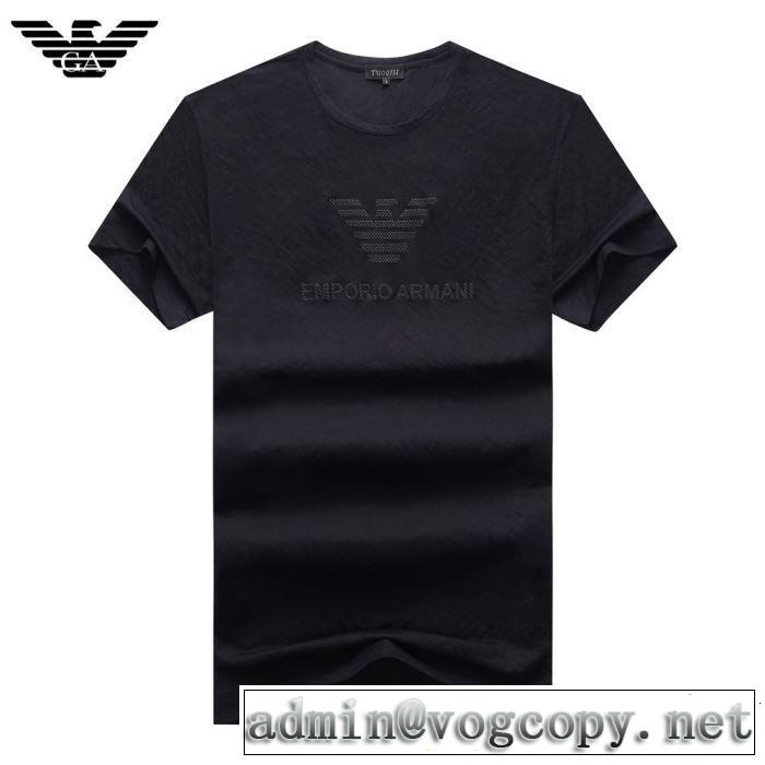 2019年春夏流行ファッション 大人の可愛さを引き立て ARMANI アルマーニ 半袖Tシャツ 3色可選