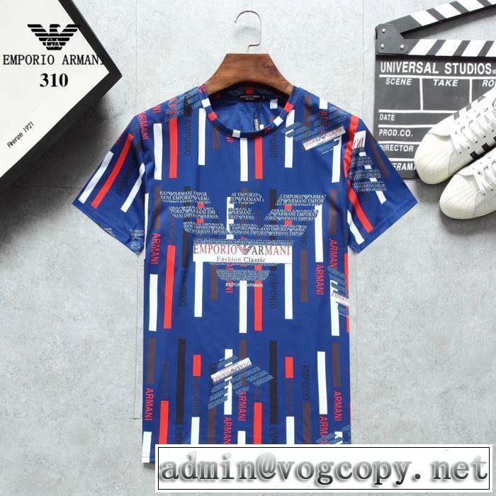 大人カジュアル上手に アルマーニ ARMANI 2019年春夏シーズンの人気 Tシャツ/半袖  3色可選