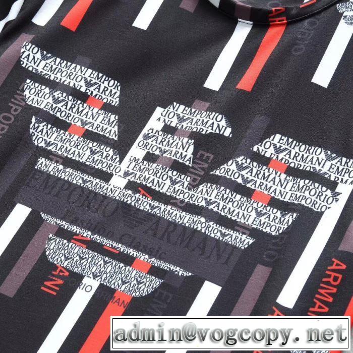 大人カジュアル上手に アルマーニ ARMANI 2019年春夏シーズンの人気 Tシャツ/半袖  3色可選