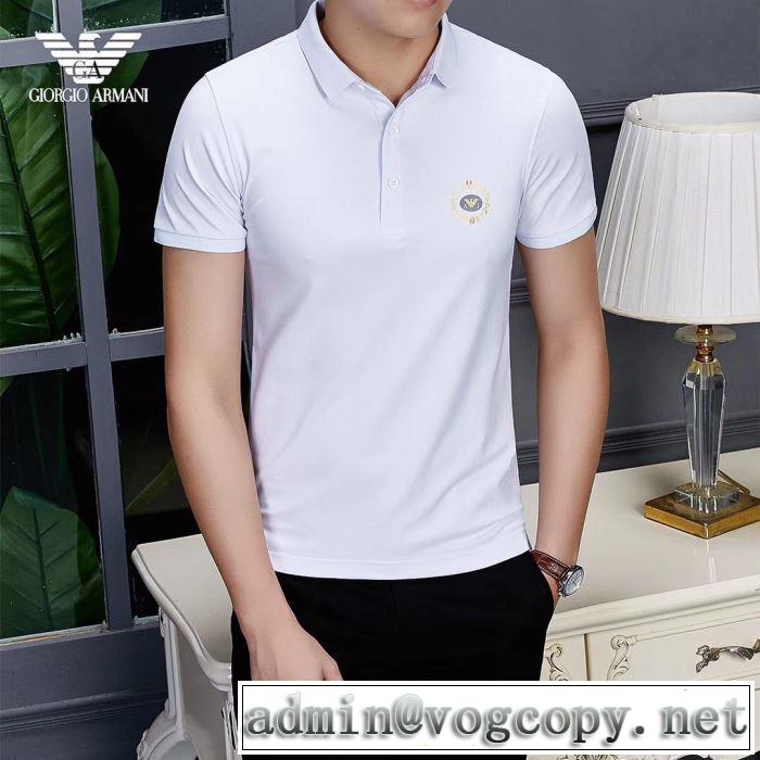 リラックス感のあるゆったり アルマーニ2色可選2019春夏人気トレンドアイテム ARMANI  Tシャツ/半袖