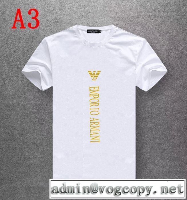 大人らしく仕上げ アルマーニ ARMANI  Tシャツ/半袖  2019年夏の一押しファッションアイテム 5色可選