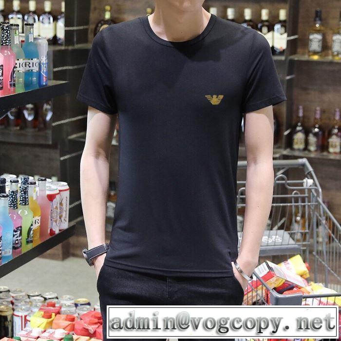 素敵カジュアルの春夏コレクション アルマーニ ARMAN Tシャツ/半袖  2色可選I 【2019年】夏のファッション
