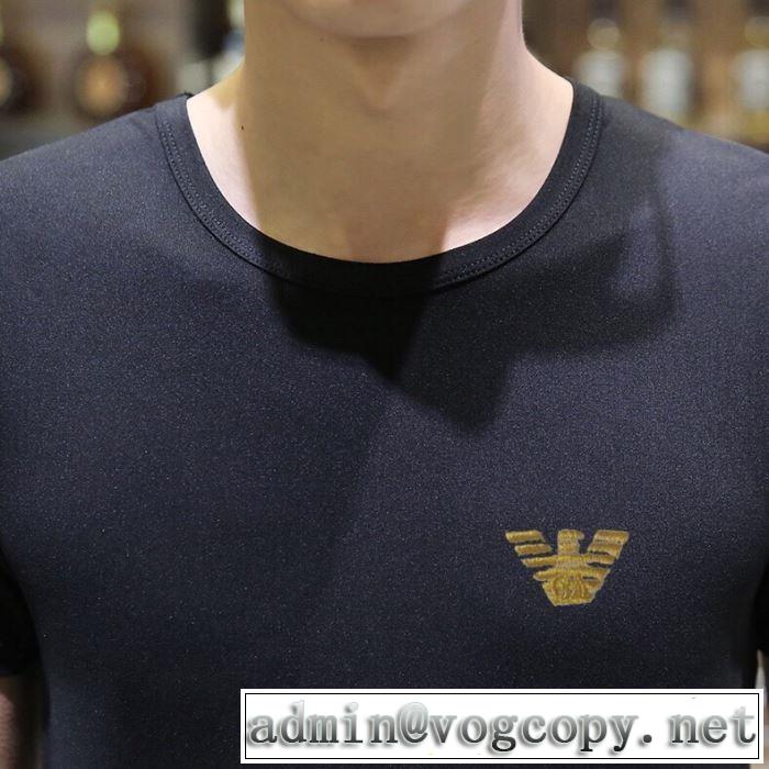 素敵カジュアルの春夏コレクション アルマーニ ARMAN Tシャツ/半袖  2色可選I 【2019年】夏のファッション