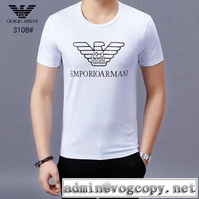 2色可選アルマーニ【2019年】夏のファッション  ARMANI 爽やかカジュアル人気 Tシャツ/半袖