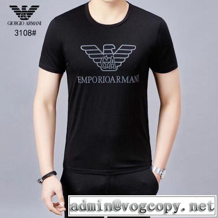 2色可選アルマーニ【2019年】夏のファッション  ARMANI 爽やかカジュアル人気 Tシャツ/半袖