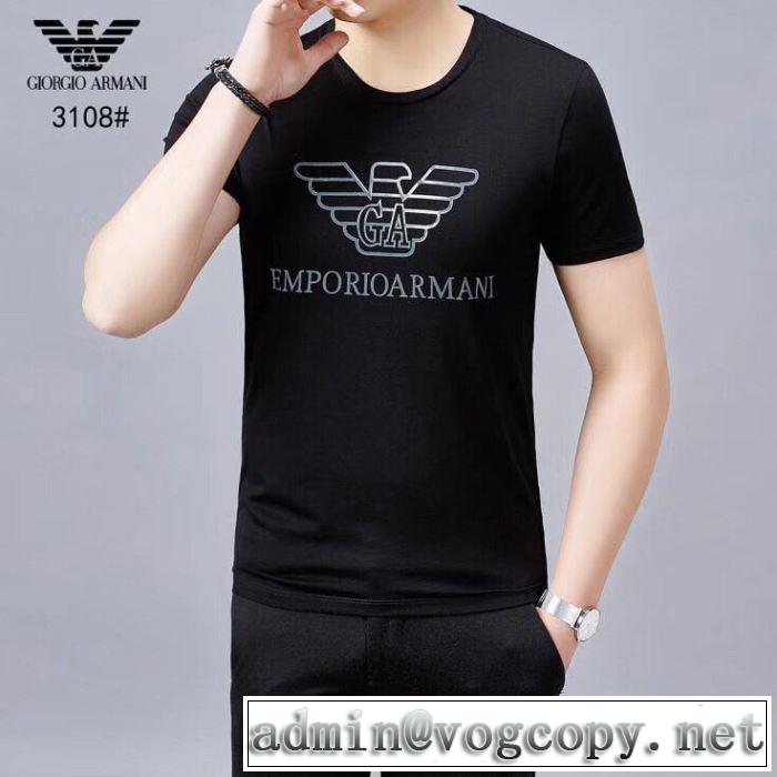 2色可選アルマーニ【2019年】夏のファッション  ARMANI 爽やかカジュアル人気 Tシャツ/半袖