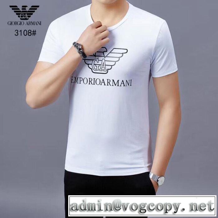 2色可選アルマーニ【2019年】夏のファッション  ARMANI 爽やかカジュアル人気 Tシャツ/半袖
