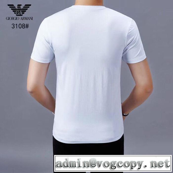 2色可選アルマーニ【2019年】夏のファッション  ARMANI 爽やかカジュアル人気 Tシャツ/半袖
