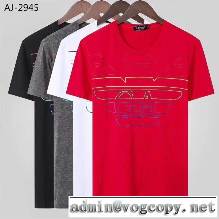 Tシャツ/半袖  ARMANI 4色可選2019春夏のトレンド新商品 今期注目のブランドトレンド アルマーニ