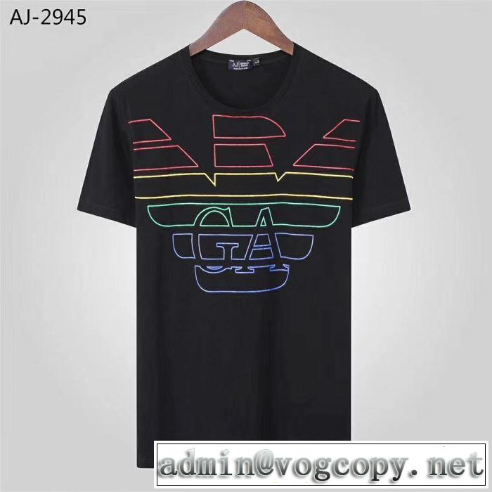 Tシャツ/半袖  ARMANI 4色可選2019春夏のトレンド新商品 今期注目のブランドトレンド アルマーニ