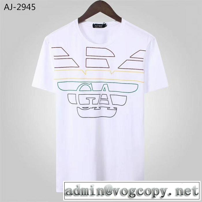 Tシャツ/半袖  ARMANI 4色可選2019春夏のトレンド新商品 今期注目のブランドトレンド アルマーニ