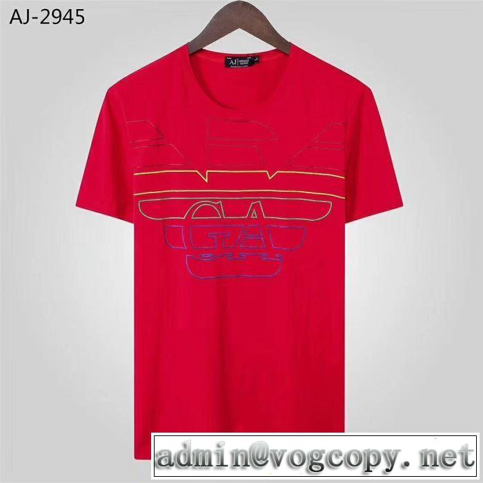 Tシャツ/半袖  ARMANI 4色可選2019春夏のトレンド新商品 今期注目のブランドトレンド アルマーニ