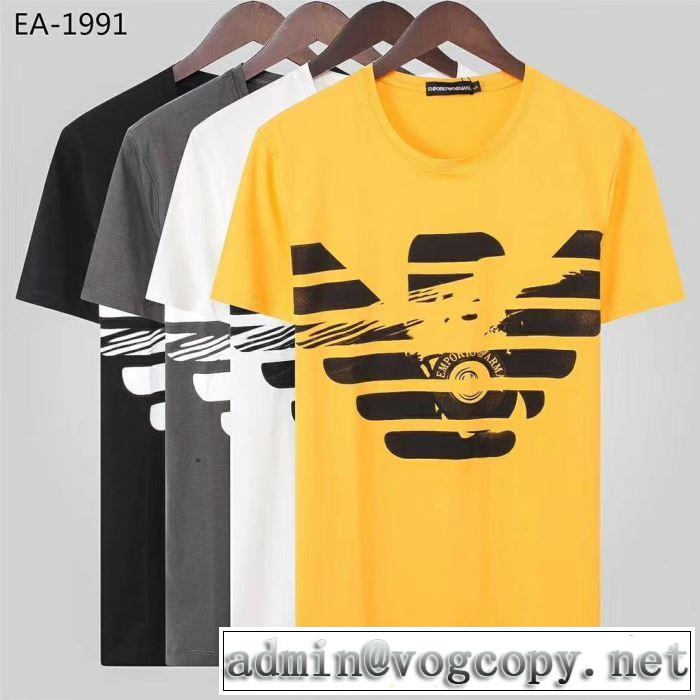 Tシャツ/半袖  4色可選 アルマーニ ARMANI おしゃれ上級者に挑戦 2019年夏の一押しファッションアイテム