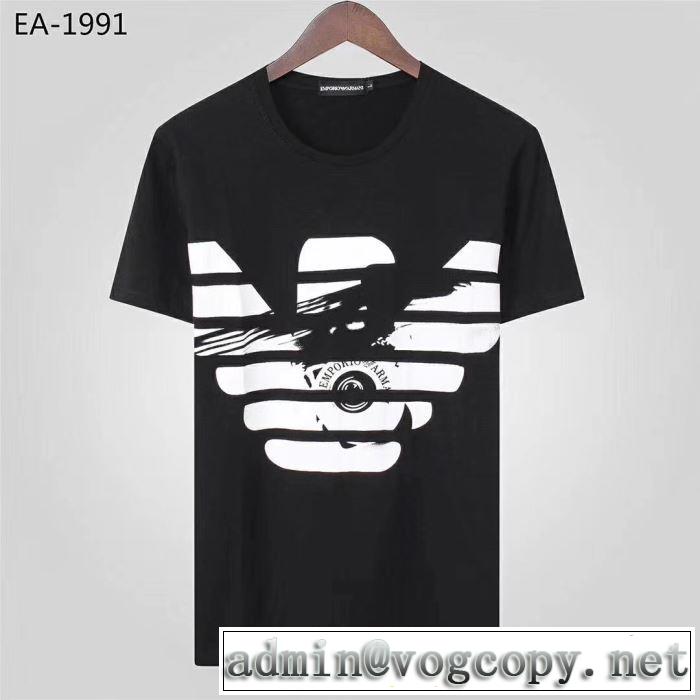 Tシャツ/半袖  4色可選 アルマーニ ARMANI おしゃれ上級者に挑戦 2019年夏の一押しファッションアイテム