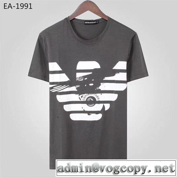 Tシャツ/半袖  4色可選 アルマーニ ARMANI おしゃれ上級者に挑戦 2019年夏の一押しファッションアイテム