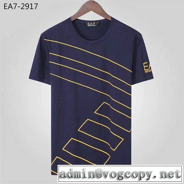 2019SS アルマーニ夏に良く似合うちょっと新品 ARMANI柔らかい印象に上質  Tシャツ/半袖  4色可選
