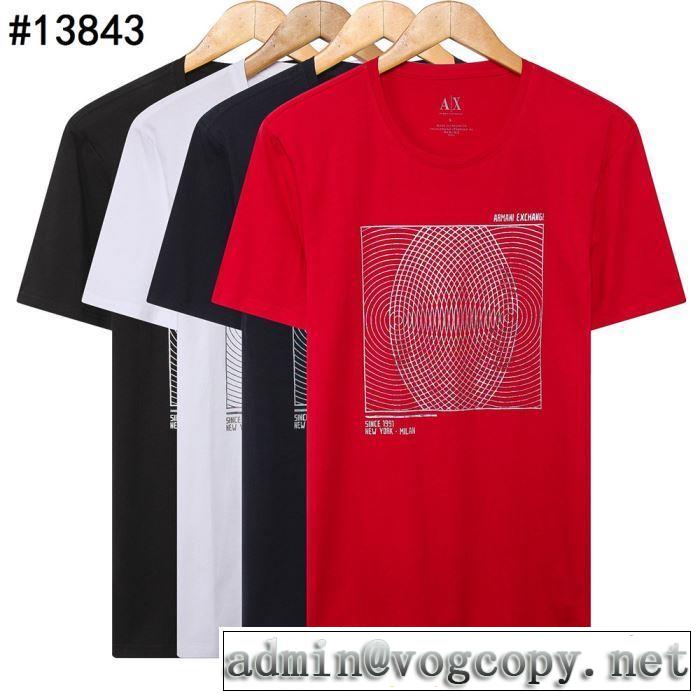 素敵カジュアルの春夏コレクション Tシャツ/半袖 【2019年】夏のファッション 3色可選 アルマーニ ARMANI