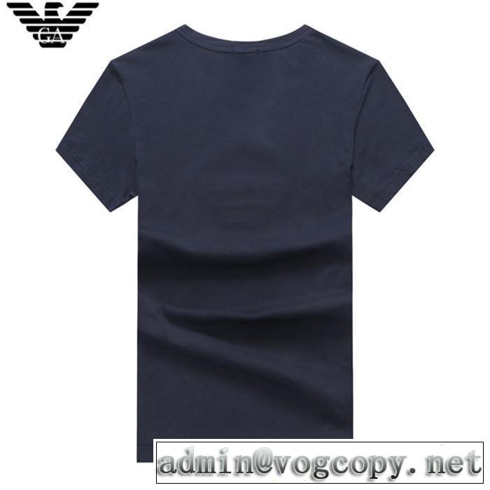 ARMANI 大人らしく仕上げ Tシャツ/半袖 【2019年】夏のファッション 4色可選 アルマーニ  キレイめ感が強い