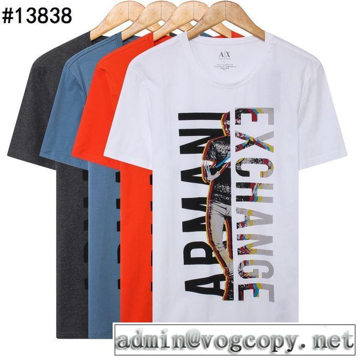 アルマーニ ARMANI特に夏は人気アイテム  Tシャツ/半袖  4色可選 2019SSのトレンド商品