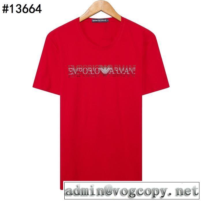 2019春夏トレンドアイテム アルマーニ ARMANI 主張性もカジュアルさ  Tシャツ/半袖  4色可選