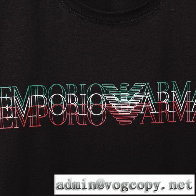 2019春夏トレンドアイテム アルマーニ ARMANI 主張性もカジュアルさ  Tシャツ/半袖  4色可選