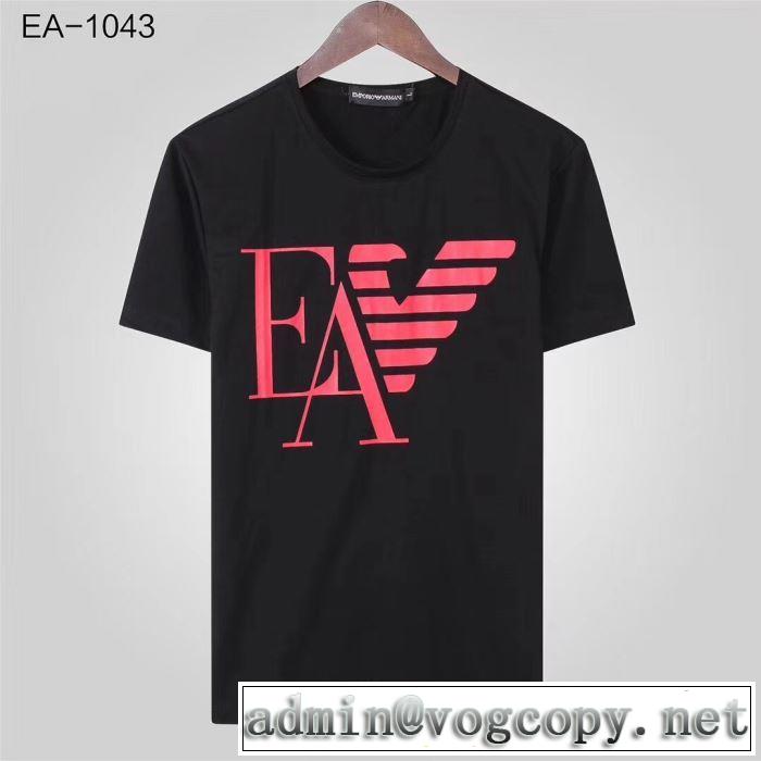 アルマーニ ARMANI オシャレな印象に 半袖Tシャツ オシャレ印象で人気の高い 多色可選 2019春夏人気トレンドアイテム