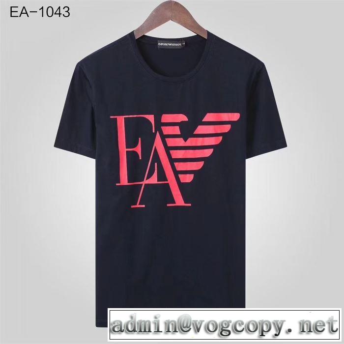 アルマーニ ARMANI オシャレな印象に 半袖Tシャツ オシャレ印象で人気の高い 多色可選 2019春夏人気トレンドアイテム