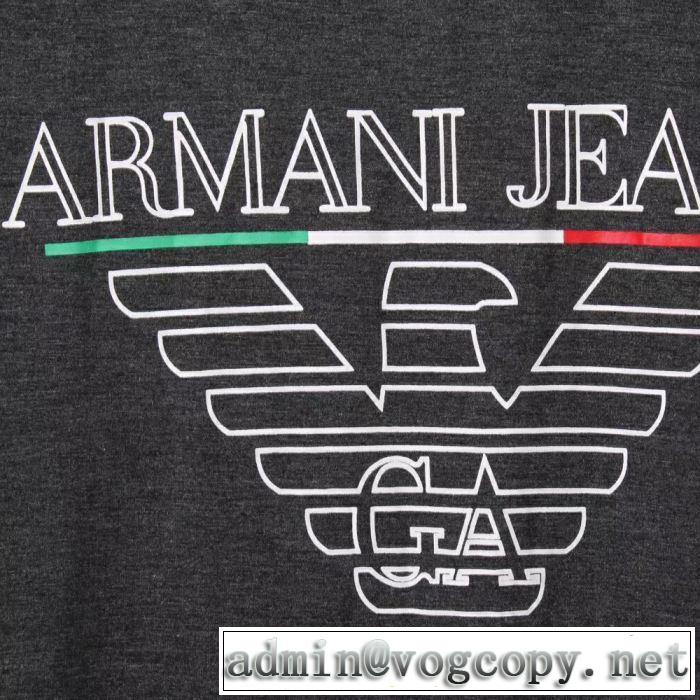 多色可選 アルマーニ お洒落トレンド人気 ARMANI 2019即旬な装いに 半袖Tシャツ 季節をまたい新作アイテム